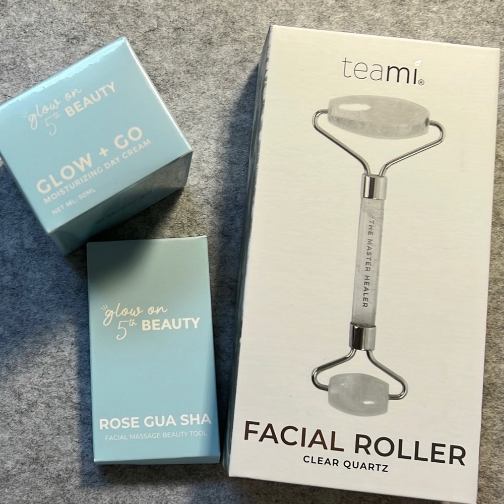 Skincare Tool and Moisturizer Bundle with Glow on 5th Beauty and Teami